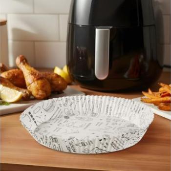 Air fryer sütőpapír mintás 23 cm-es kerek 50 db kép