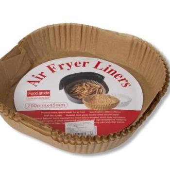 Air fryer sütőpapír szögletes formához – 4,5 cm magas, 20 cm-es méret kép
