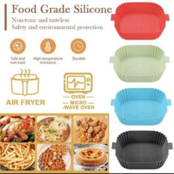 Air fryer szilikon sütőforma szögletes 17 cm széles 5 cm magas kép