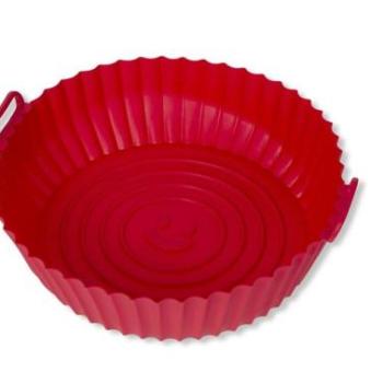 Air fryerhez való szilikon sütőforma – 19 cm kerek forma kép