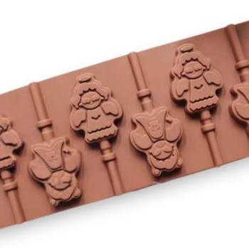 Angyal mintás nyalóka forma szilikon 6 adagos kép