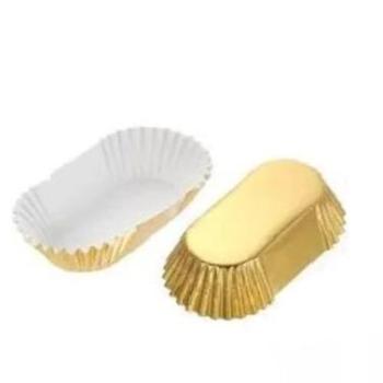 Arany hosszúkás muffin papír 3*6,5 cm 30 db kép