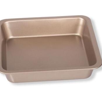 Arany színű 22 cm-es négyzet alakú tepsi kép