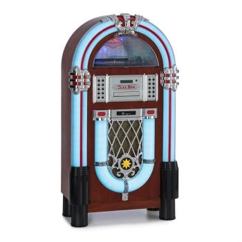 Auna Graceland DAB, jukebox, BT, CD, vinil, DAB+/FM, USB, SD, AUX bemenet, LED lámpa kép