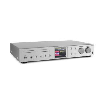 Auna iTuner CD, HiFi receiver, internet/DAB+/ FM rádió, CD-lejátszó, WiFi, ezüst kép