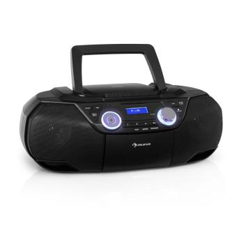 Auna Roadie 2K, boombox, CD lejátszó, kazettás rádió, DAB/DAB+, UKW, bluetooth, fekete kép