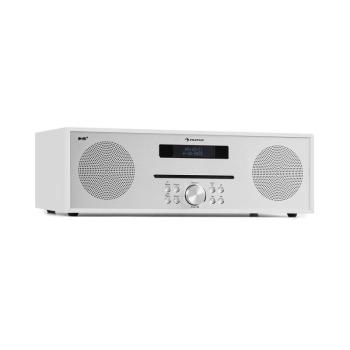 Auna Silver Star CD-DAB, rádió, 2 x 20 W max., CD lejátszó, DAB+, BT, Alu, fehér kép