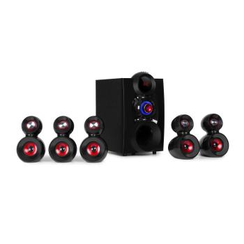 Auna X-Gaming, 5.1 surround hangrendszer, max. 380 W, OneSide subwoofer, BT, USB, SD kép