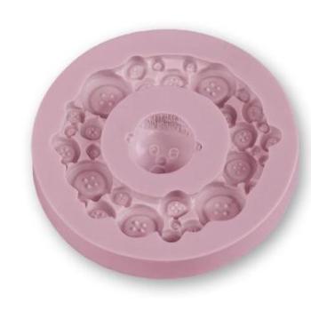 Babafej és gomb szilikon formázó – Egyedi fondant díszítéshez kép