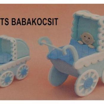 Babakocsi forma kiszúró szett – 3 méret tortadíszítéshez kép