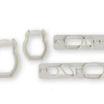 Bagoly alakú fondant kiszúró készlet – Torta díszítéshez kép