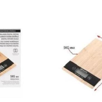 Bambusz digitális konyhai mérleg kép