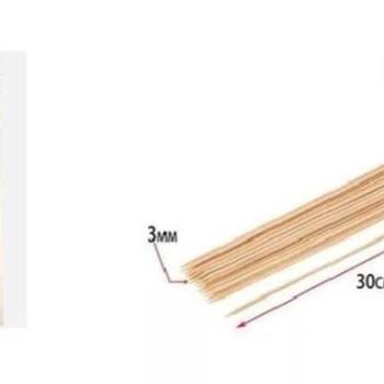 Bambusz saslik pálcika 30 cm 30 db kép