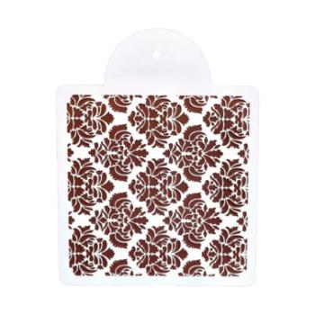 Barokk rózsa mintás torta stencil kép