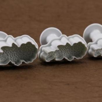 Barokk Virágos Díszítő Fondant Kiszúró Készlet – 3 Db kép