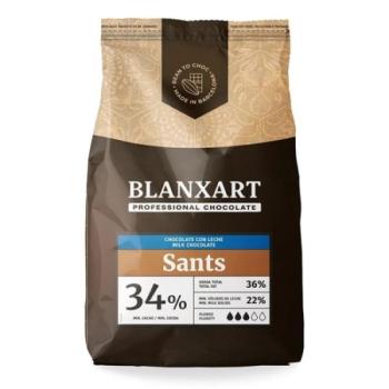 Blanxart Sants 34%-os tejcsokoládé korong 1 kg kép