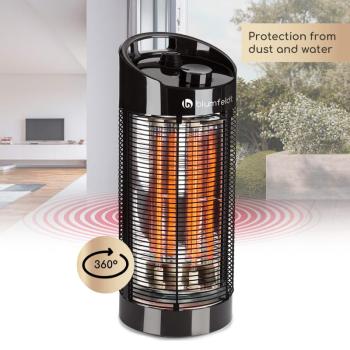 Blumfeldt Heat Guru 360, állványfűtő, 1200/600 W, 2 fűtési fokozat, IPX4, fekete kép