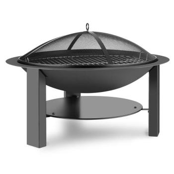 Blumfeldt Mithras tűzrakó tál, Ø75cm, szikrafogó, Ø60cm-res grill rostély, acélöntvény kép