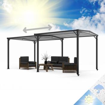 Blumfeldt Pantheon Cortina Solid Sky Expand, pavilon, 3 x 2,5 x 3 m, alumínium, antracit kép