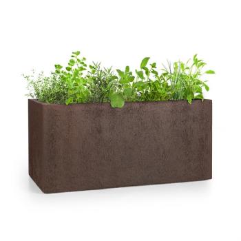 Blumfeldt Solid Grow Rust, virágcserép, 80 x 38 x 38 cm, fibreclay, rozsdabarna kép