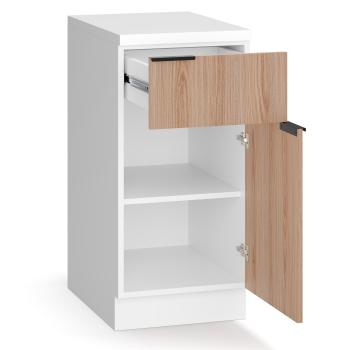 Blumfeldt WoodVista fiókos szekrény | Masszív MDF munkalap | Soft-close zsanérok | Alumínium fogantyúk kép