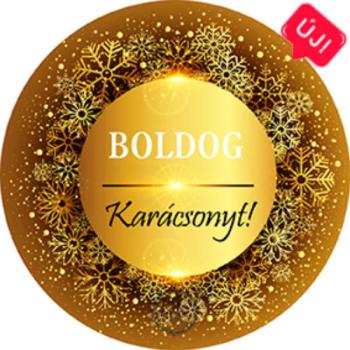 Boldog Karácsonyt arany hópelyhes tortaostya kép