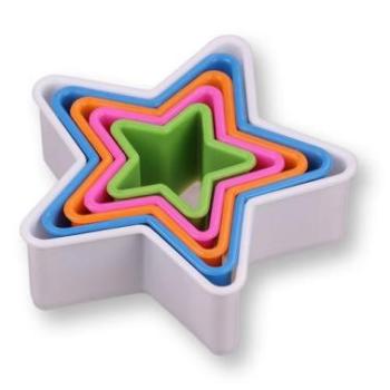 Csillag alakú sütemény kiszúró készlet – 5 részes kép