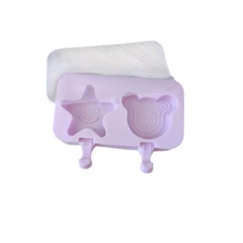 Csillag és maci mintás szilikon jégkrém forma 50 db pálcikával kép