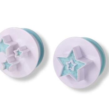 Csillag fondant kiszúró készlet, 2 részes – Rugós, különböző méretek kép