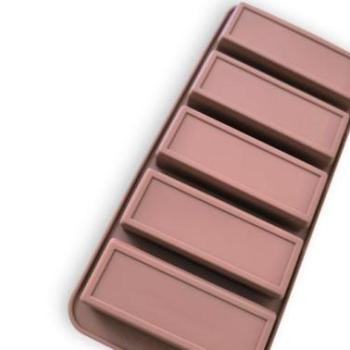 Csokiszelet készítő szilikon forma, 5 adagos kép