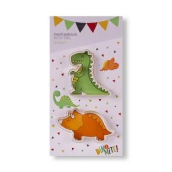 Dínó alakú süti kiszúró készlet – 2 darabos szett gyerekeknek kép