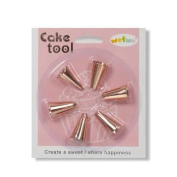 Díszítőcső Készlet, 6 Részes - Réz Színű Torta Díszítő Eszköz kép