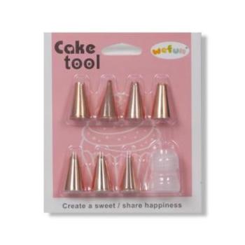 Díszítőcső Készlet Habzsákkal, 8 Részes Réz Színű - Sütéshez Ideális  kép