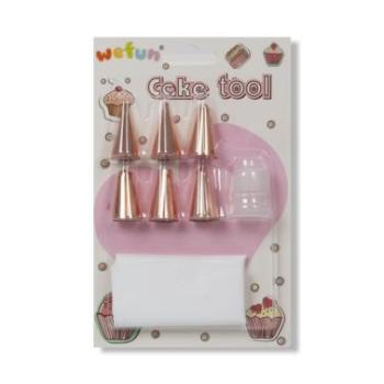 Díszítőcső Készlet, Réz Színű – 8 Részes, Habzsákkal és Csatlakozóval kép