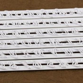 Dőlt Betűs Fondant Mintázó Szett - Torta Dekorációhoz kép