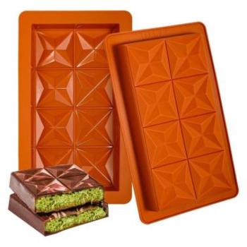 Dubai csoki forma, szilikon, kristály mintás kép