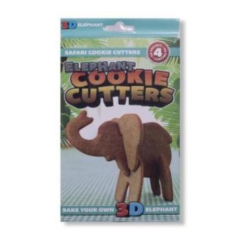 Elefánt alakú 3D keksz kiszúró – Tökéletes vadállatos sütikhez kép