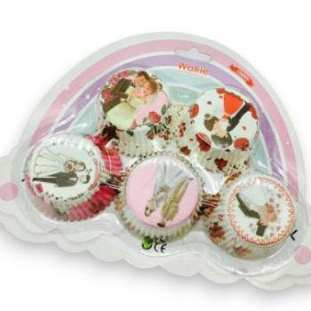 Esküvő mintás muffin papír 120 db 5 minta kép