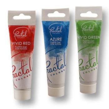 Ételfesték gél készlet – piros, égszínkék, zöld, 3 darab kép