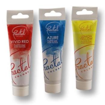 Ételfesték gél készlet – piros, kék, sárga (3 szín) kép