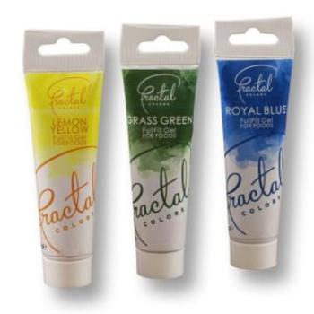 Ételfesték Gél Készlet – Sárga, Fűzöld, Kék Színek a Finom Díszítéshez kép