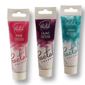 Ételfesték gél szett (3 szín) - pasztell rózsaszín, lila, türkiz kép