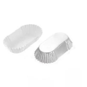 Ezüst hosszúkás muffin papír 3*6,5 cm 30 db kép