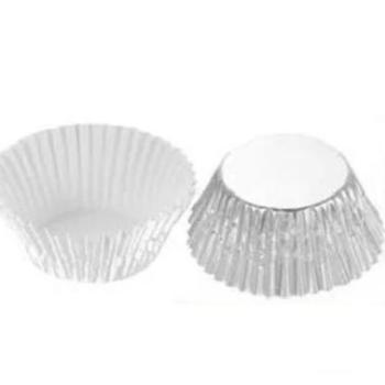 Ezüst muffin papír 4,5 cm 20 db kép