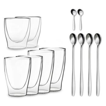 Feelino DUOS, duplafalú poharak, 2 x 80, 310, 400 ml, kanállal kép