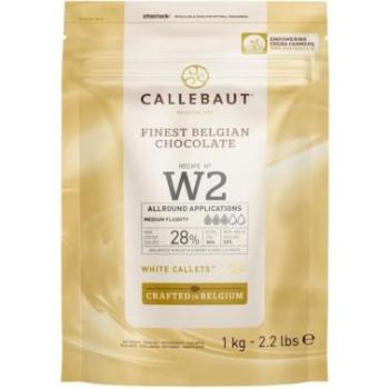 Fehércsokoládé pasztilla (korong) 1 kg Callebaut W2 kép