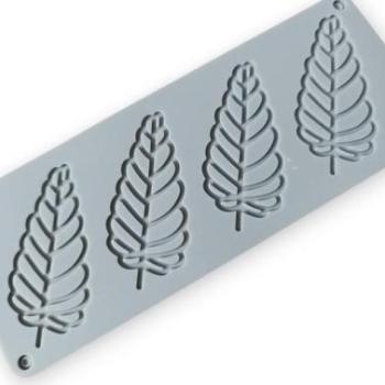 Fekete sáska levél alakú csoki dísz készítő szilikon forma, 4 adagos kép