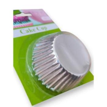 Fényes ezüst muffin papír 50 db kép