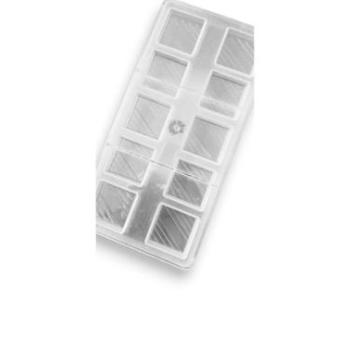 Ferde csíkos négyzet alakú polikarbonát bonbon forma 10 adagos  kép