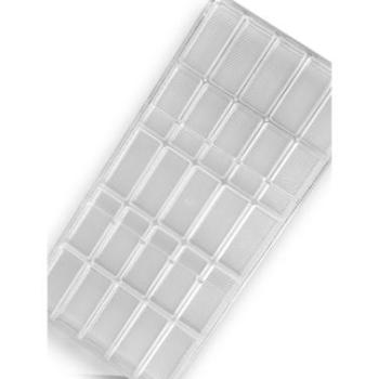 Ferde csíkos téglalap alakú polikarbonát bonbon forma, 25 adagos  kép